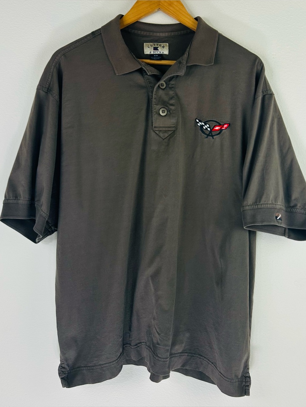 Vtg Cutter & Buck Men’s Corvette Logo Pima Cotton Polo Size M